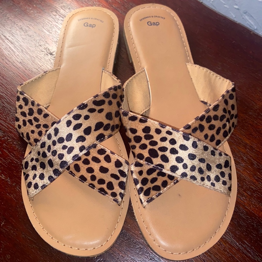 Gap Leopard Print Sandals - Size 9